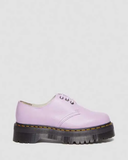 1461 QUAD II LILAC PISA LEATHER PLATFORM SHOES