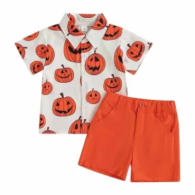 2 Pieces Set Baby Kid Boys Print Shirts And Shorts Wholesale 23090618