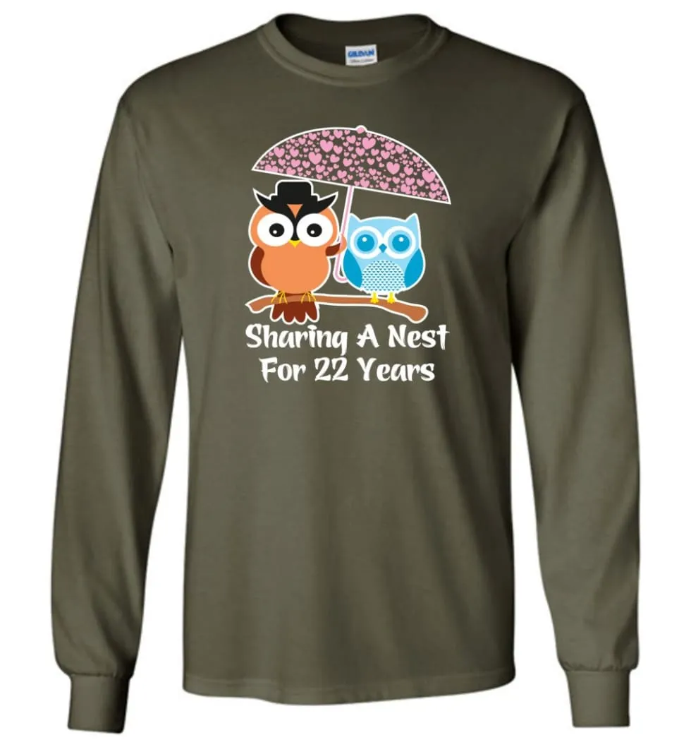 22 Years Wedding Anniversary Gifts Valentine's Day Long Sleeve T-Shirt