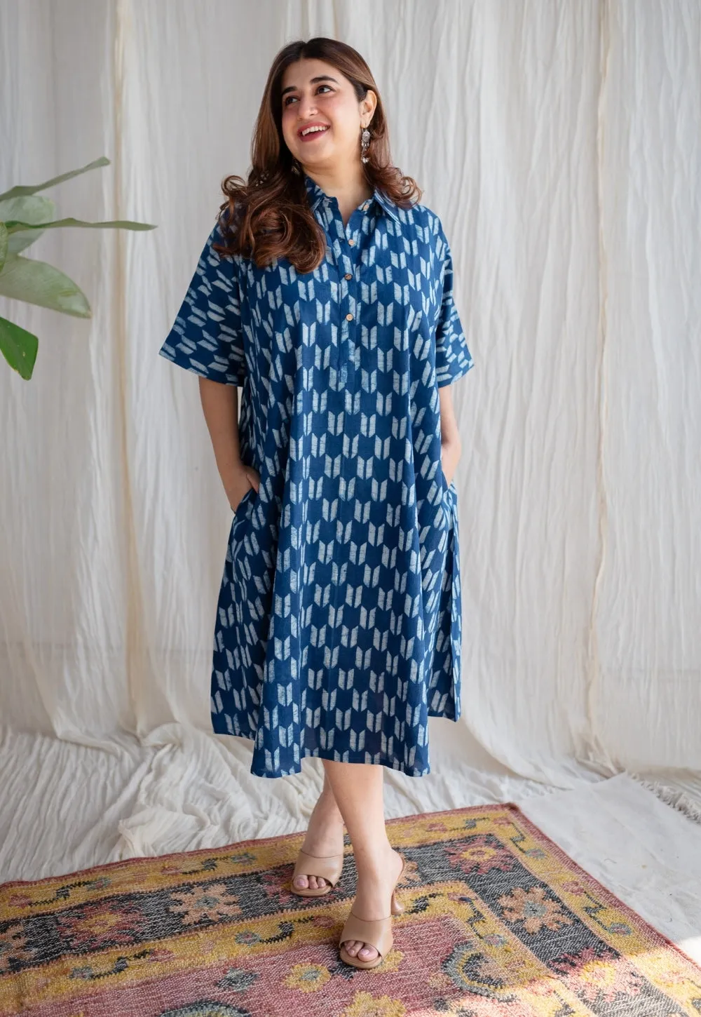 Afsha Dabu Cotton Dress