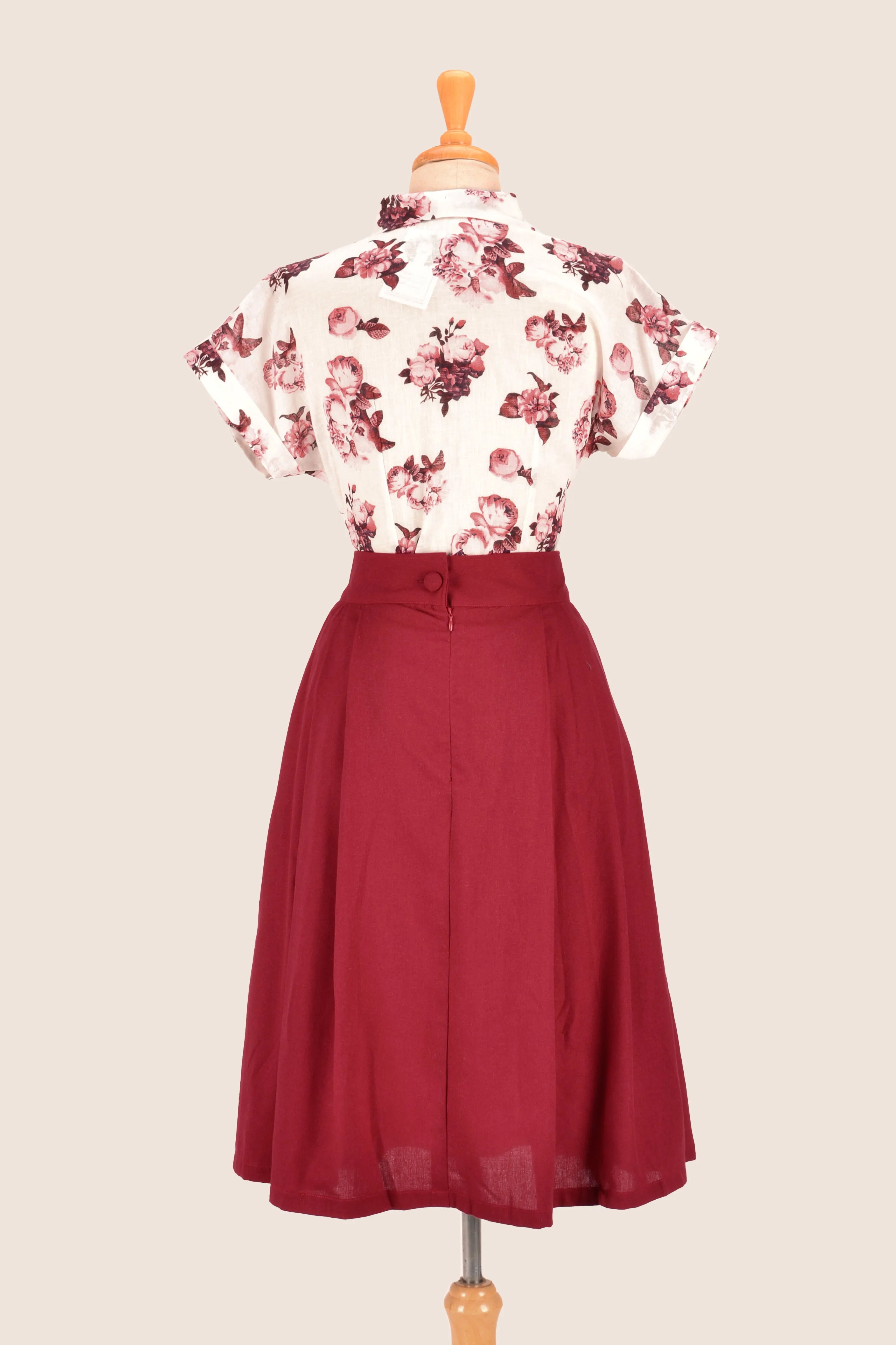 Aster Burgundy Rose Blouse