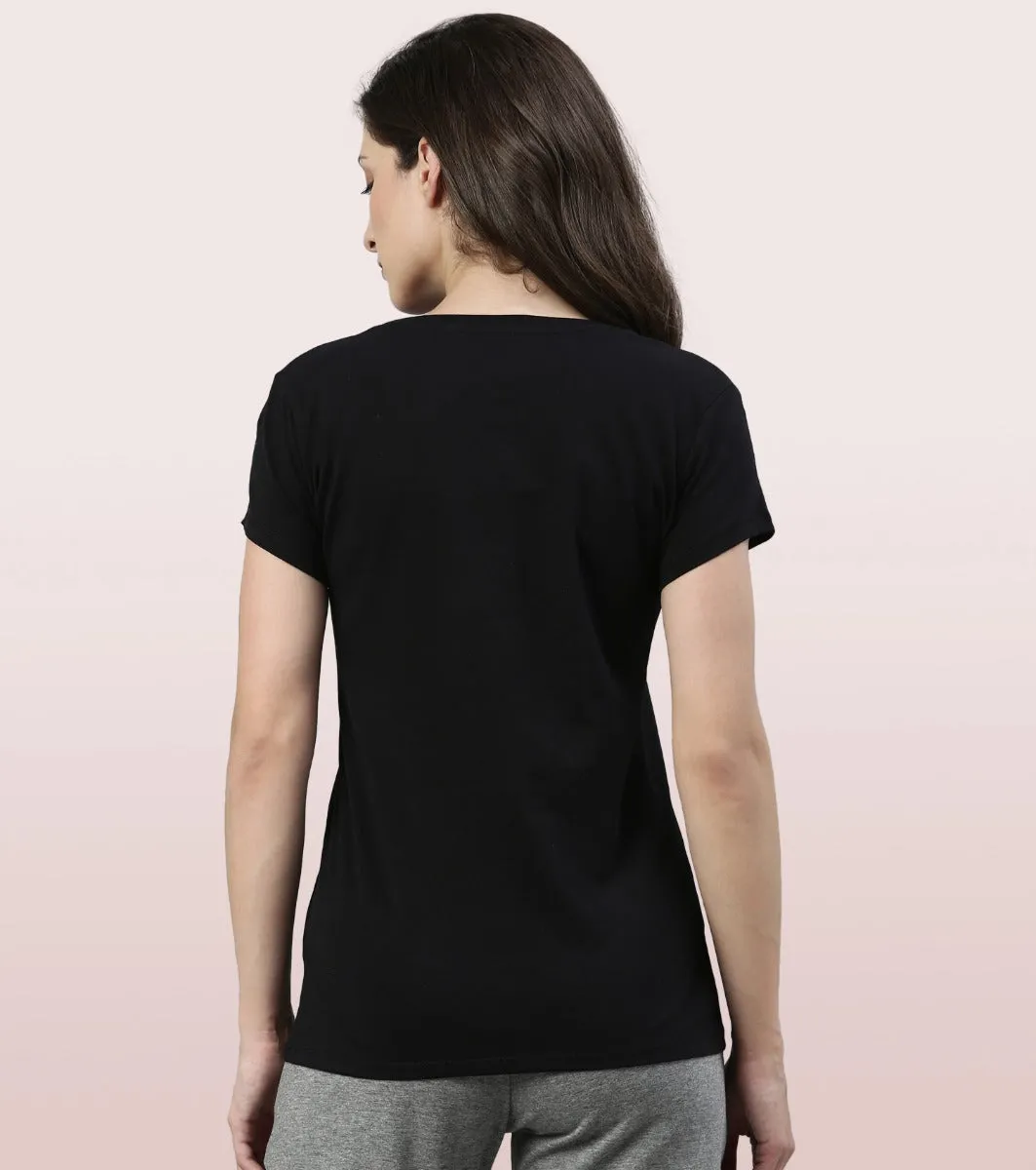 Basic ‘V’ Tee | Short Sleeve ‘V’ Neck Basic Stretch Cotton Tee