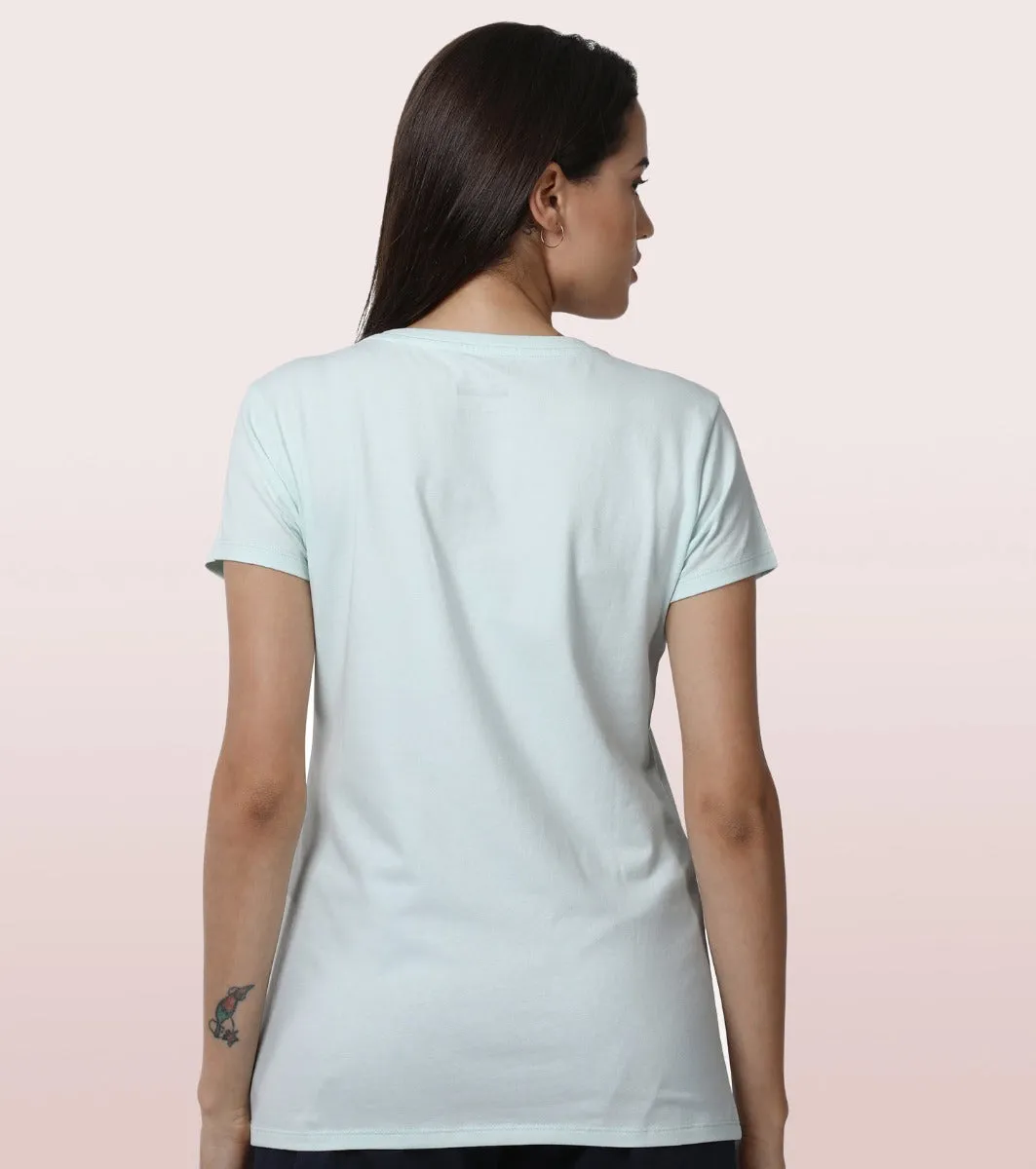 Basic ‘V’ Tee | Short Sleeve ‘V’ Neck Basic Stretch Cotton Tee