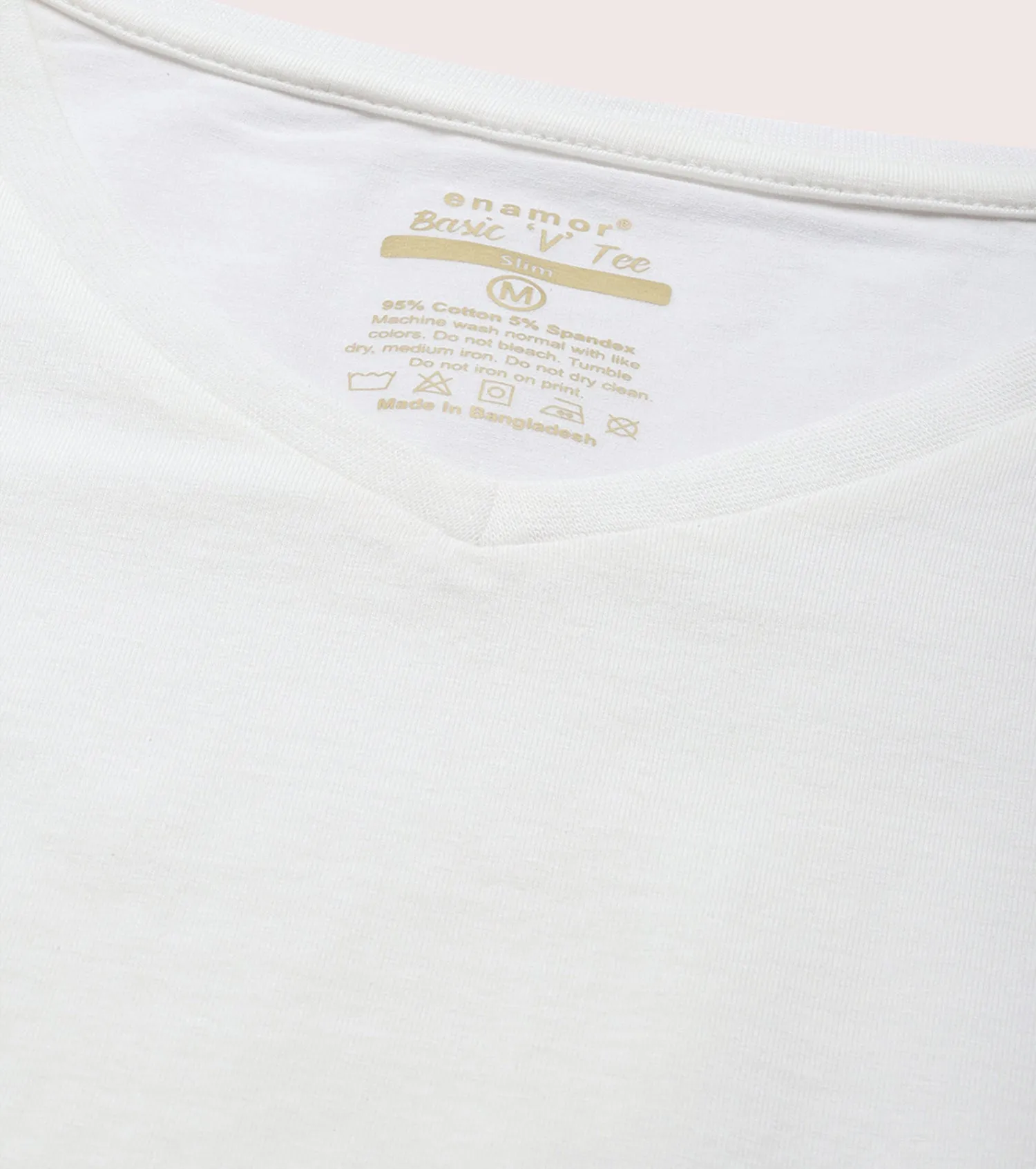 Basic ‘V’ Tee | Short Sleeve ‘V’ Neck Basic Stretch Cotton Tee