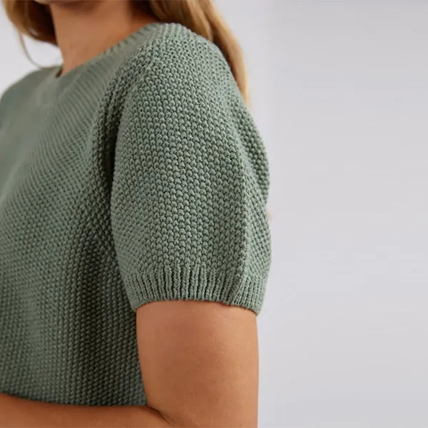 Blair Short Sleeve Knit - Sage Green