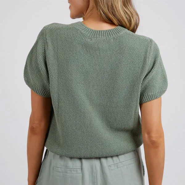 Blair Short Sleeve Knit - Sage Green