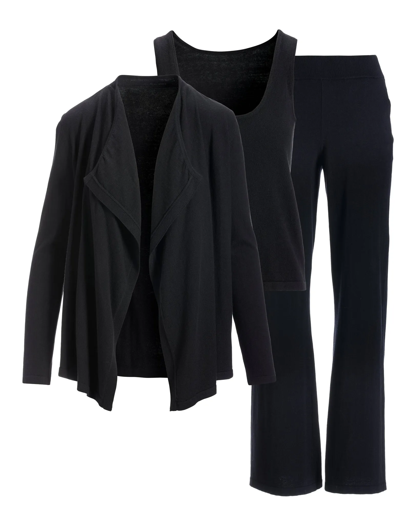 Cashmere Blend 3 Piece Set Proper Black