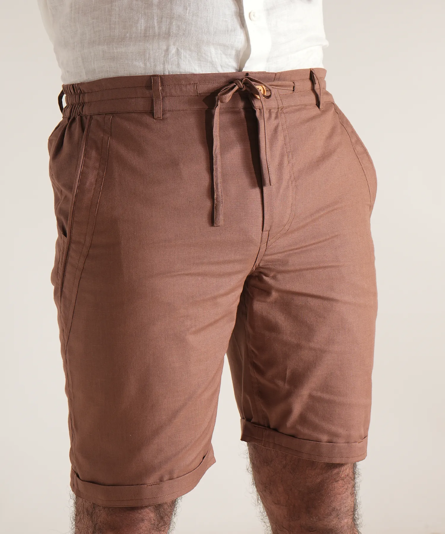 Chestnut Linen Shorts