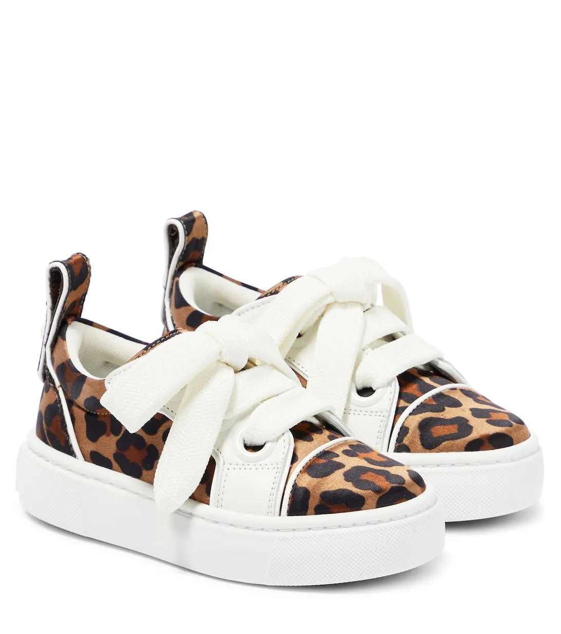 Christian Louboutin leopard print sneakers, brown