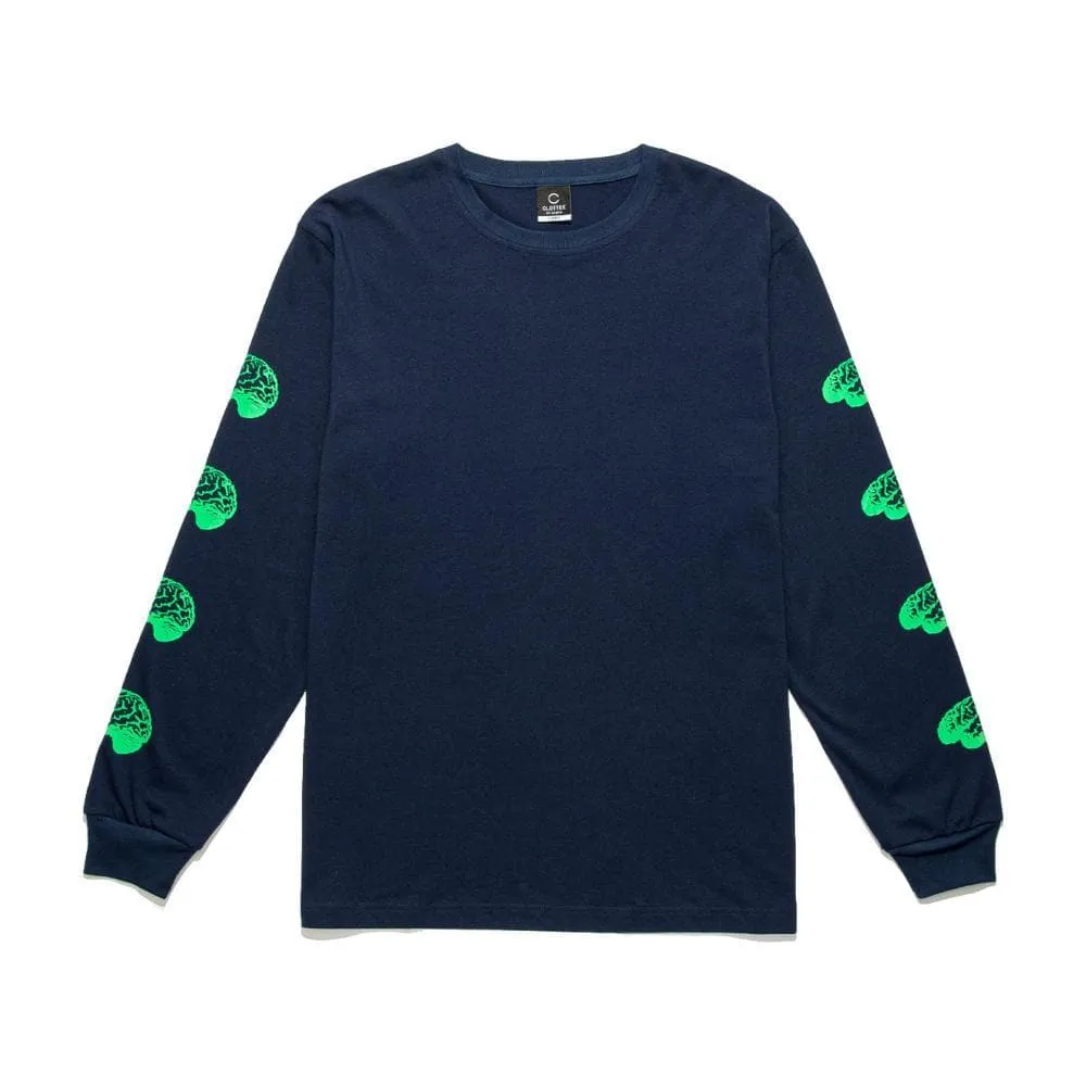 CLOT TEE BRAIN LS TEE-NAVY