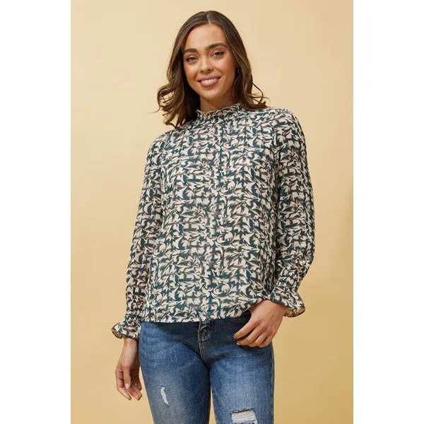 DIANA ABSTRACT PRINT BLOUSE