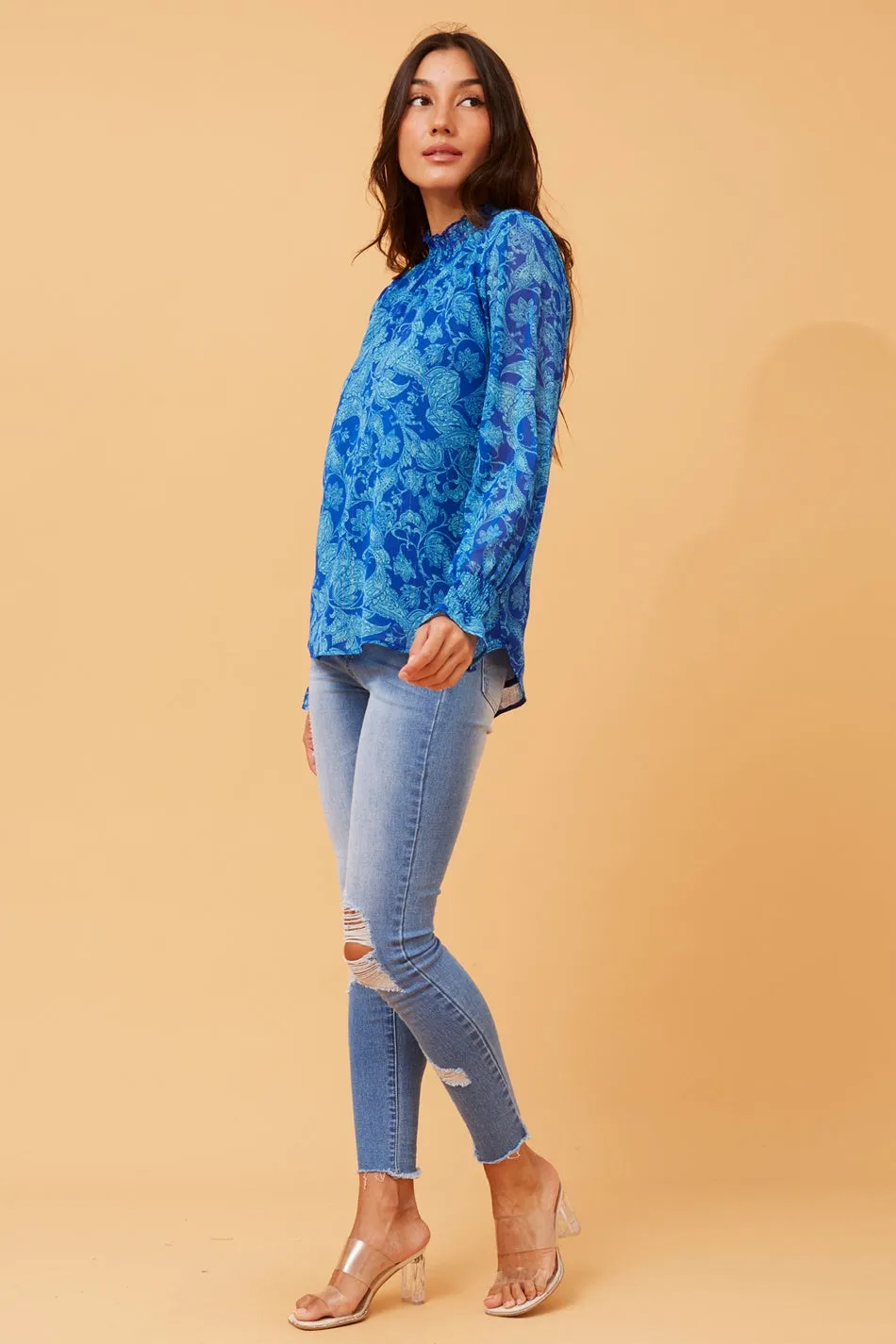 DIANA PAISLEY PRINT TOP