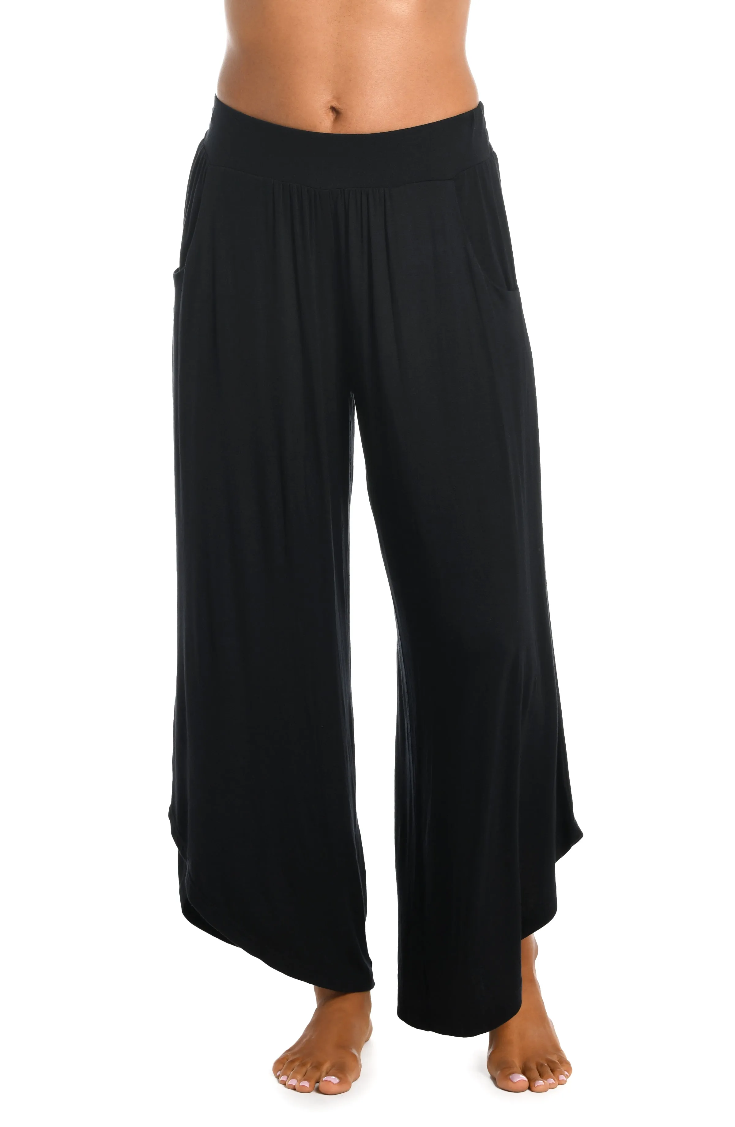 Draped Darling Cropped Palazzo Pant