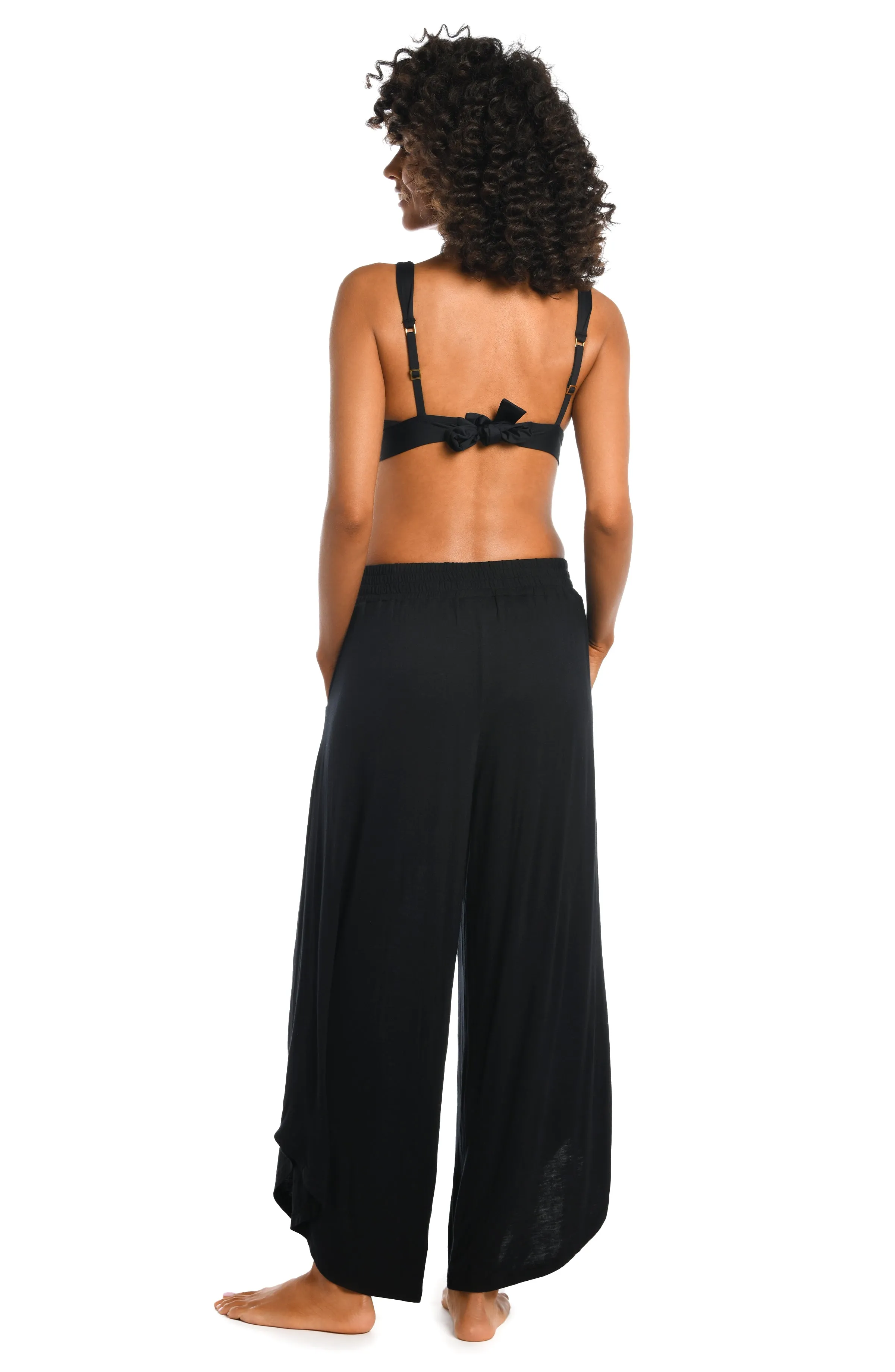 Draped Darling Cropped Palazzo Pant