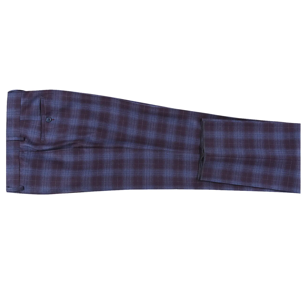 ENGLISH LAUNDRY Blue with Black Check Wool Suit 62-67-750