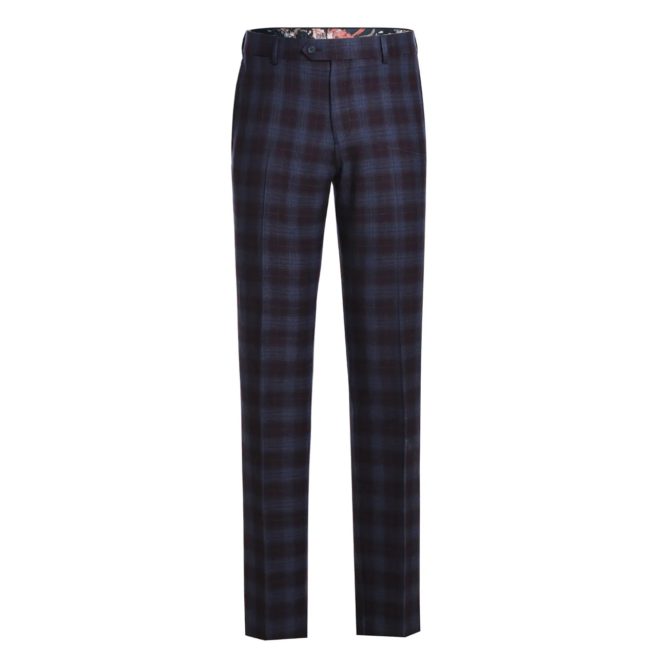 ENGLISH LAUNDRY Blue with Black Check Wool Suit 62-67-750