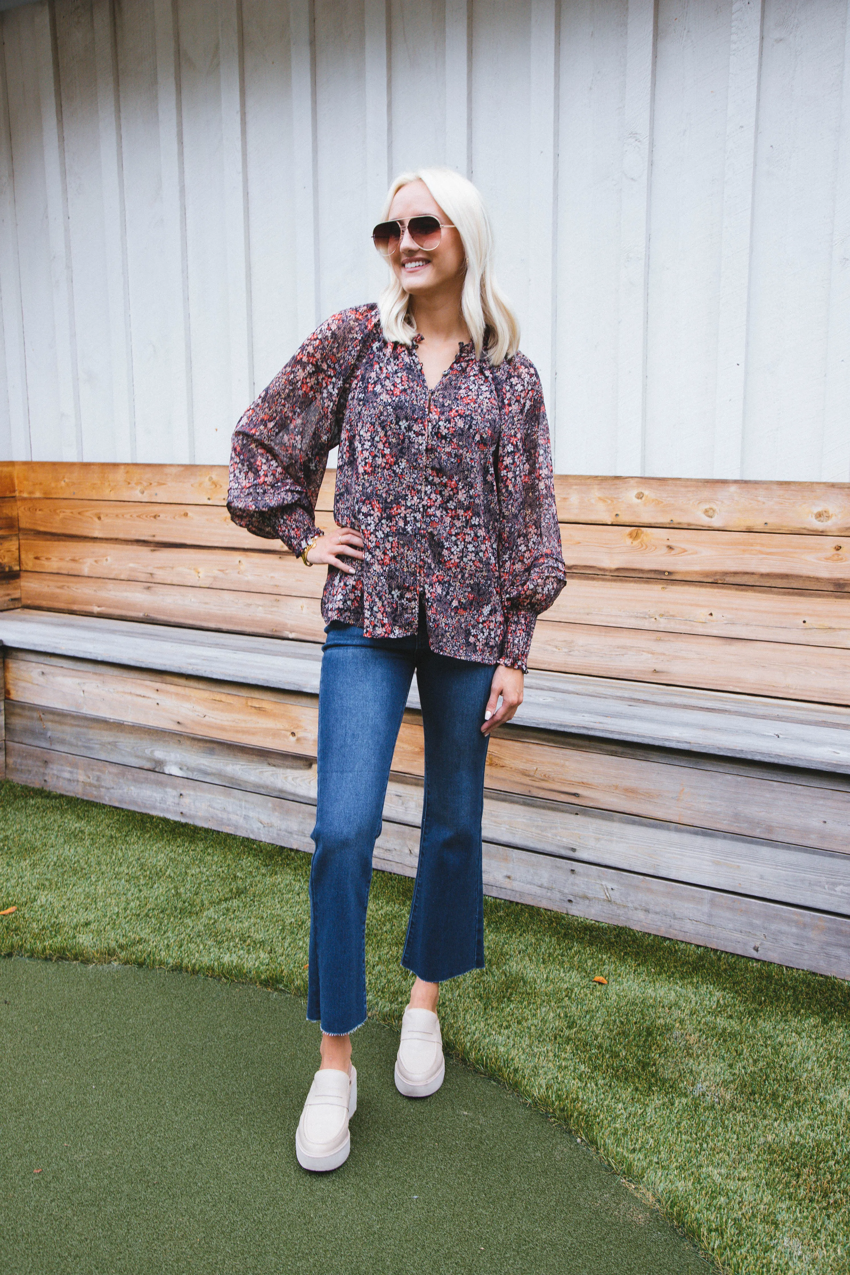 Haddie Floral Blouse, Siren | Buddy Love