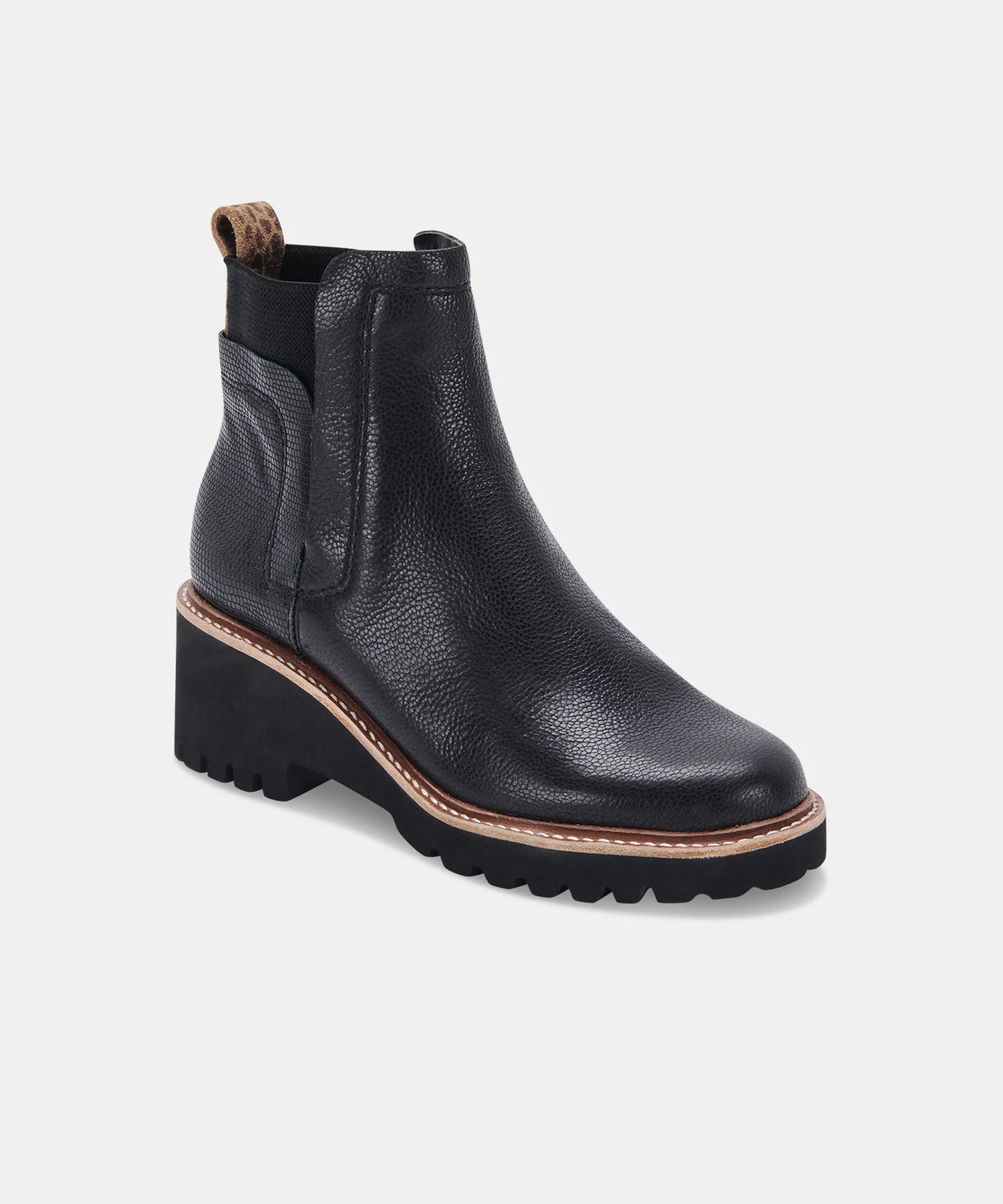 HUEY H2O BOOTS BLACK LEATHER - re:vita