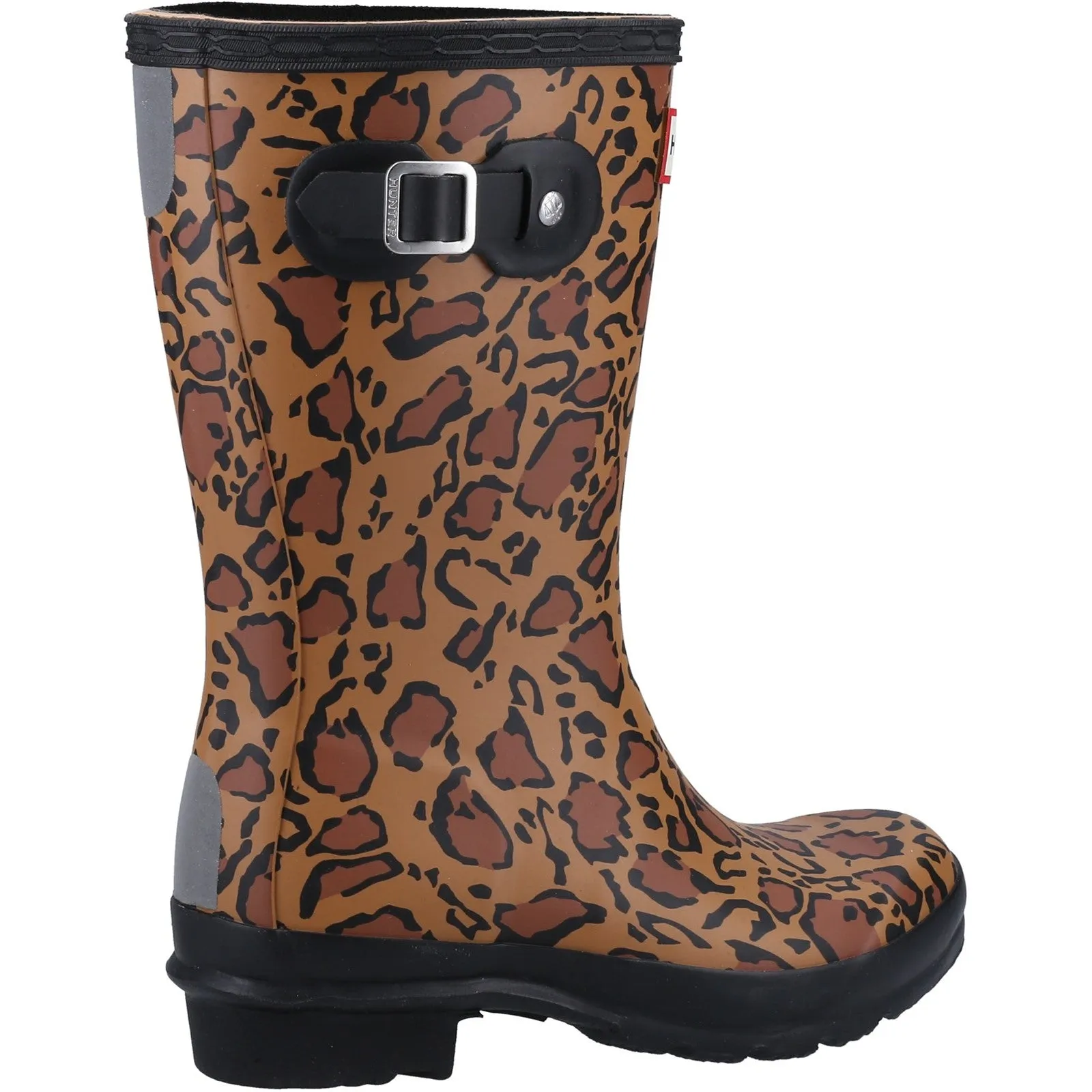 Hunter Original Short Womens Leopard Print Wellington Boot