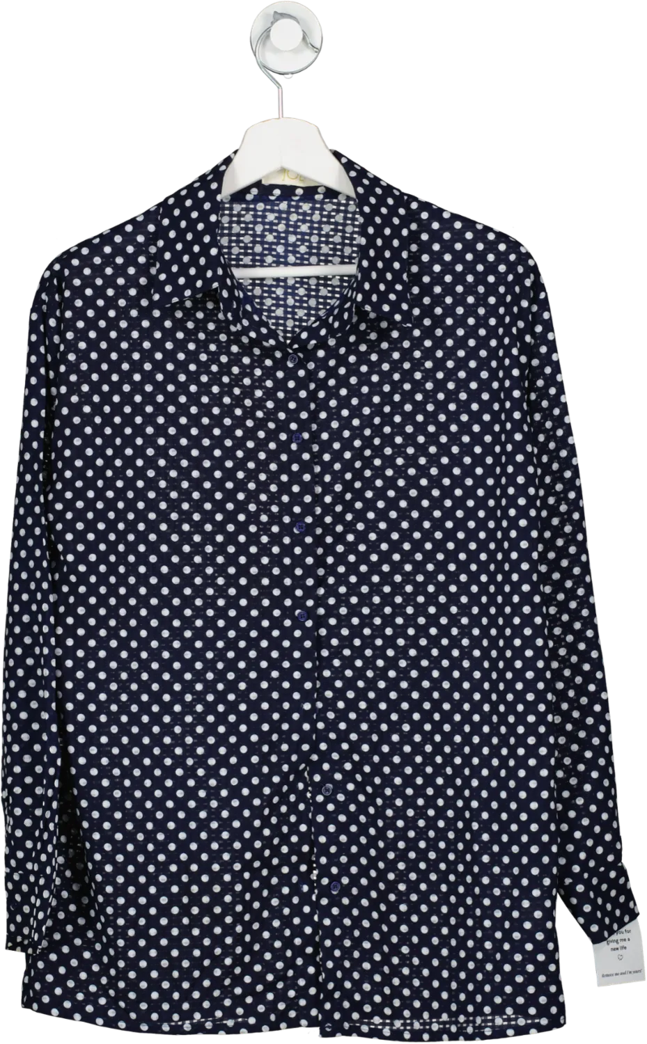 JCL Blue Polka Dot Blouse UK S/M