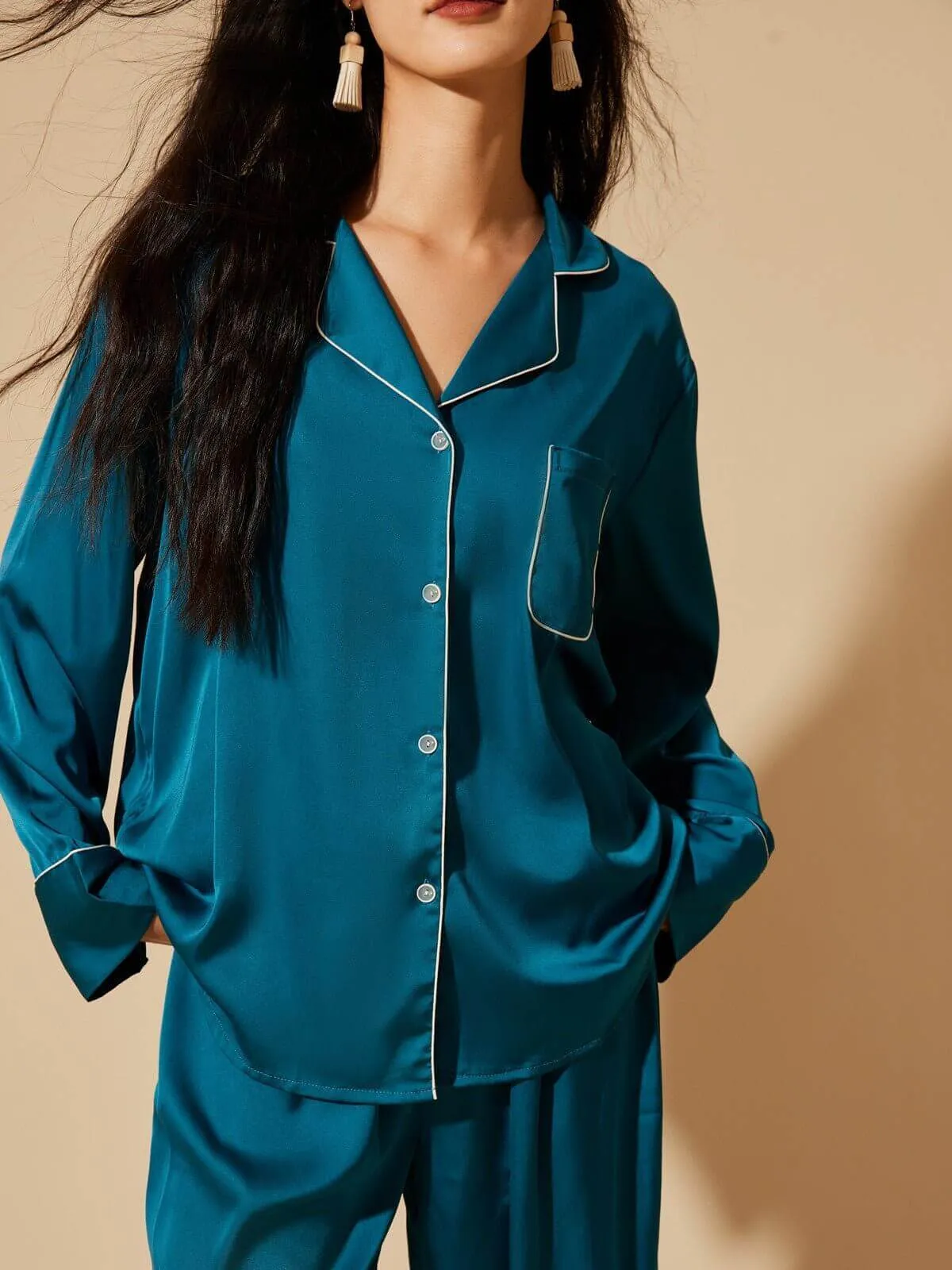 Lapel Pajama Set 3 Pcs