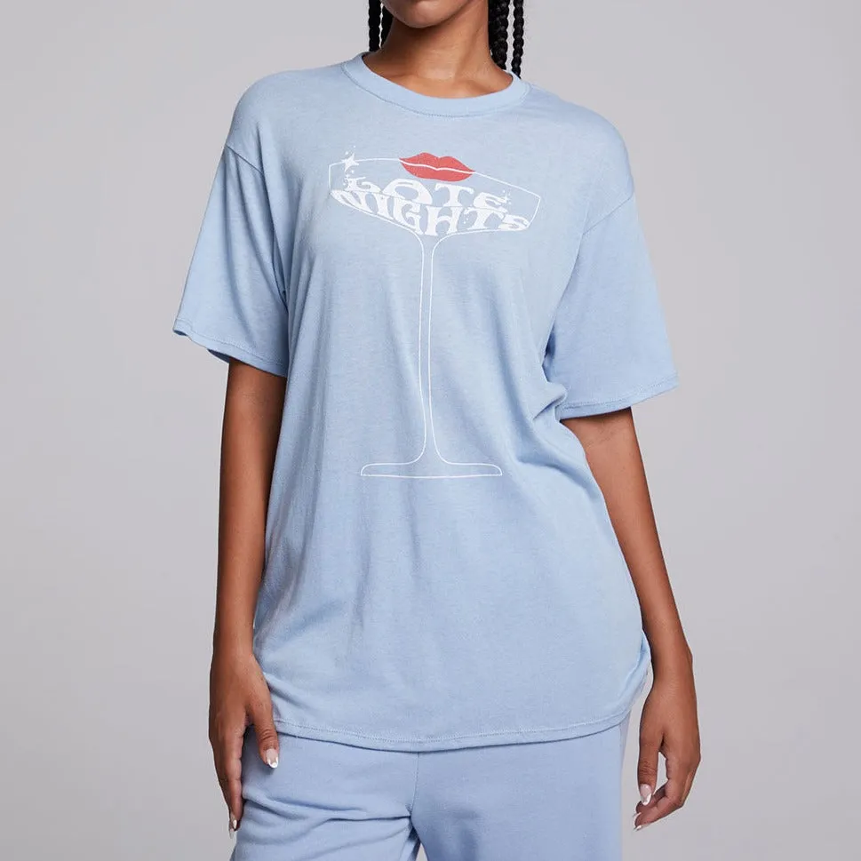 Late Night Champagne Tee (Blue)