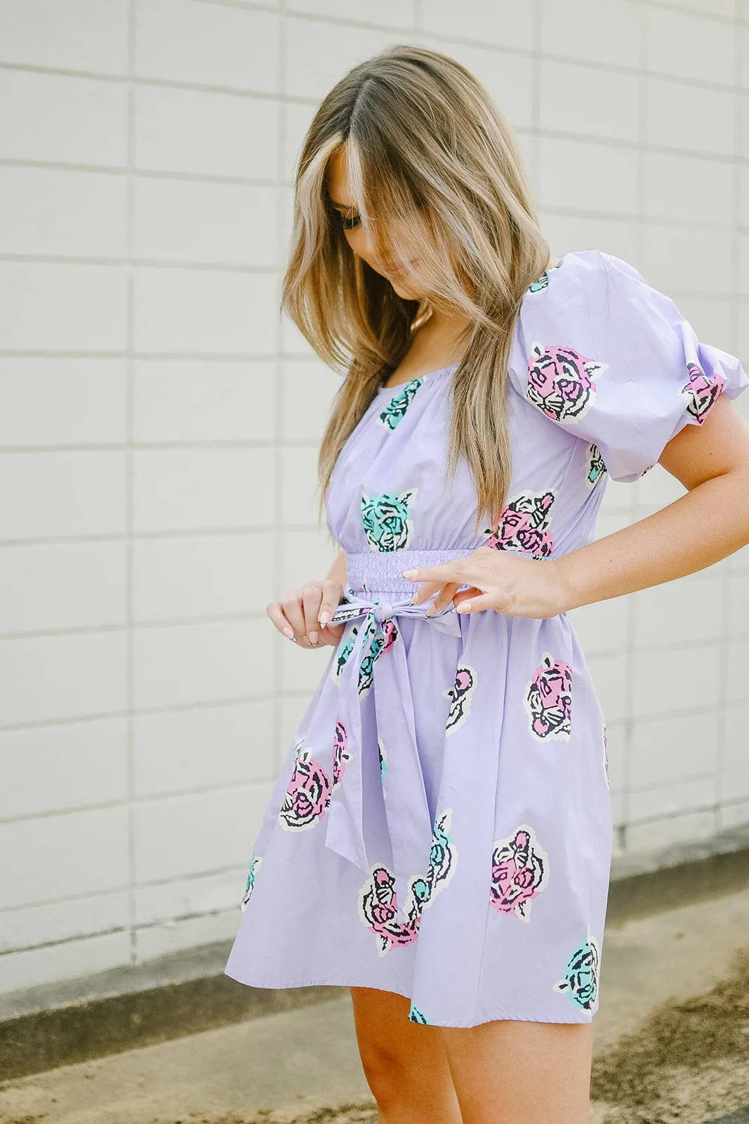 Lavender Tiger Babydoll Dress