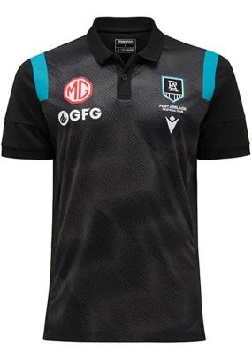 Macron Junior Port Adelaide M20 Travel Polo <br> 58542831