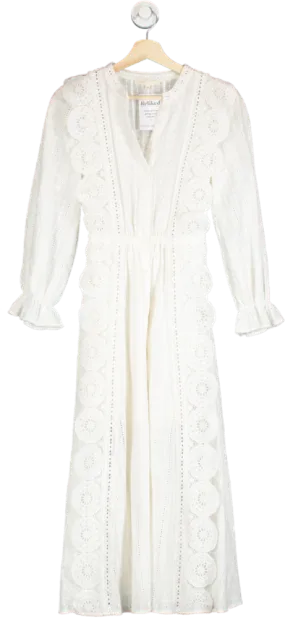 Maje White Lace Maxi Dress UK 6