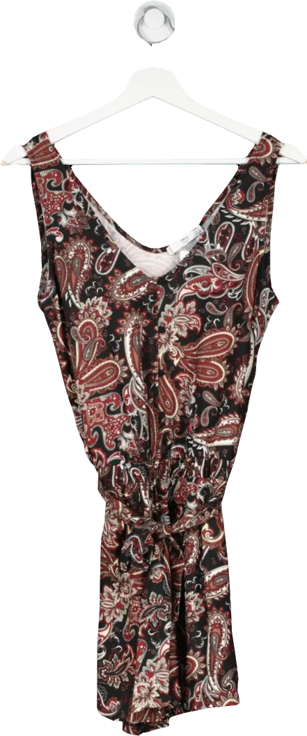 MANGO Red Belted Print Mini Dress BNWT UK S