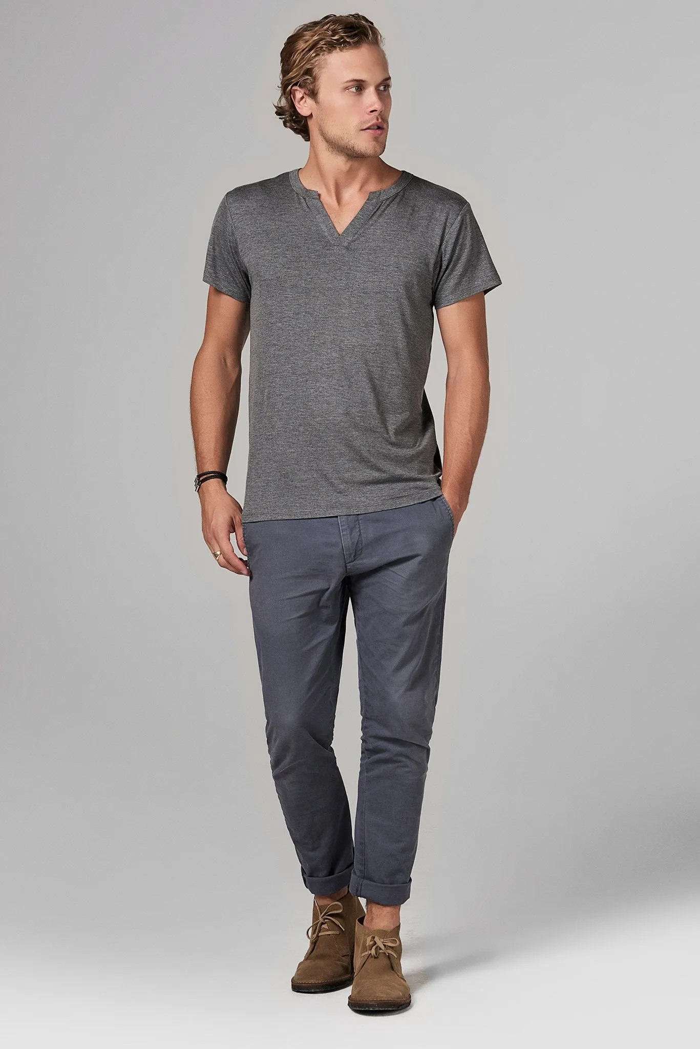 Men's Modal Cross V-Neck Tee