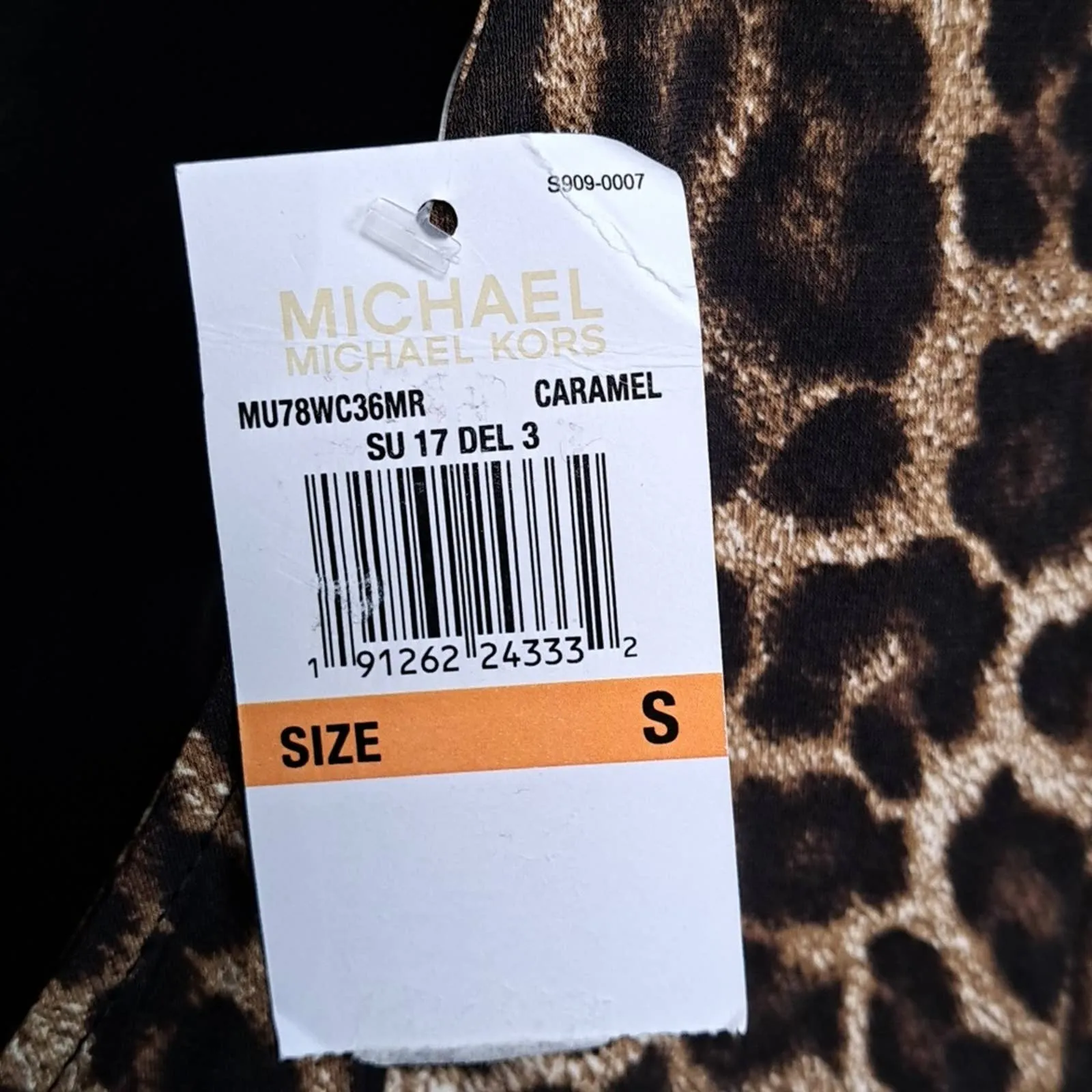 MICHAEL Michael Kors Leopard Print Halter Dress in Caramel Small