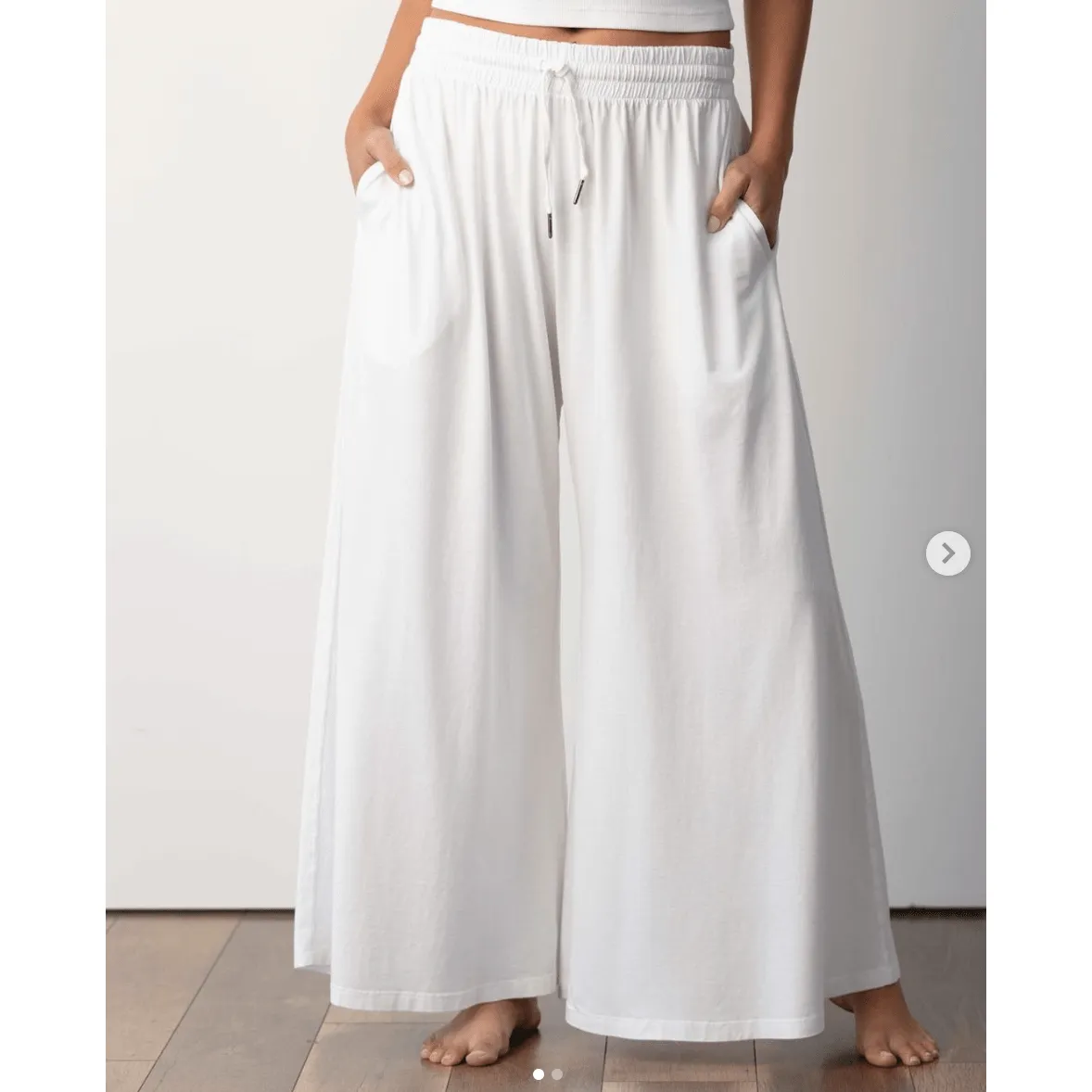 Mila Los Angeles Keaton Palazzo Pants in White