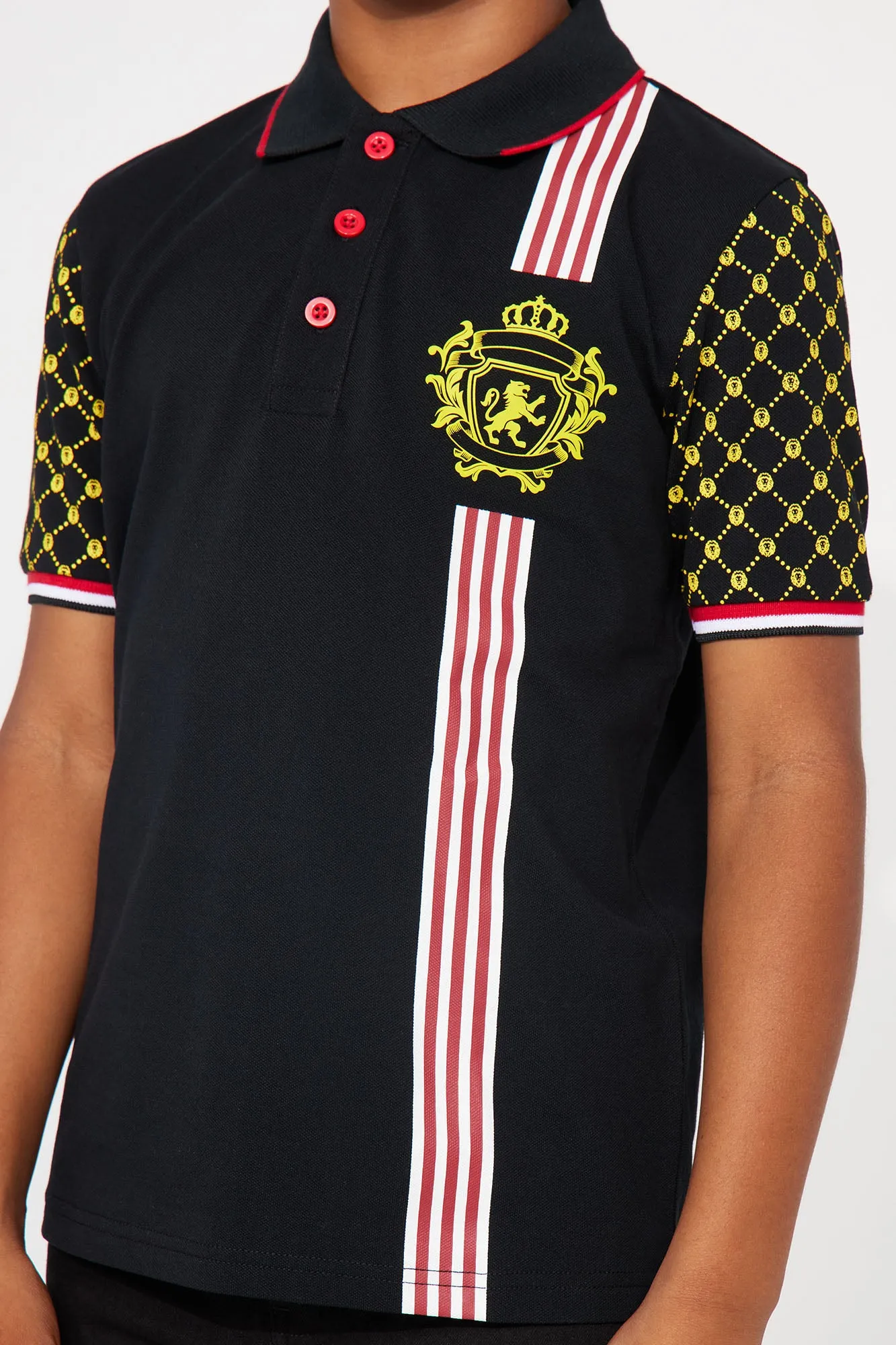 Mini Harry Racing Pique Polo - Black