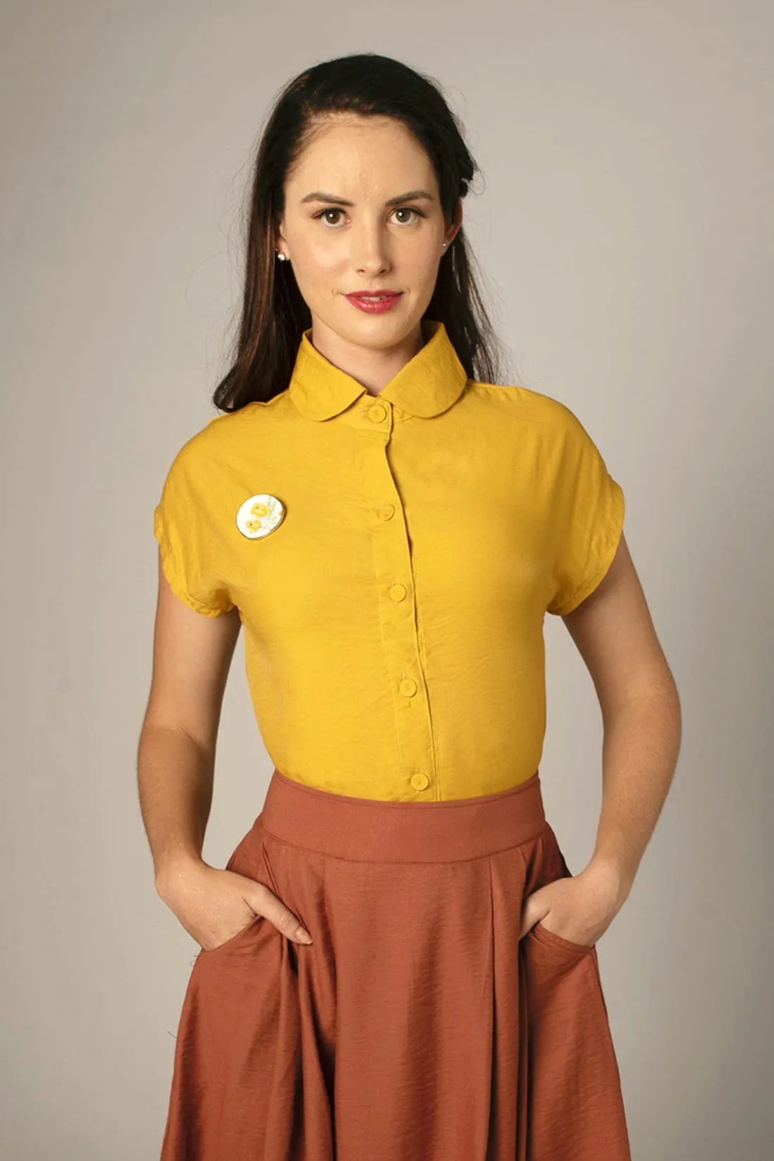 Minki Mustard Blouse