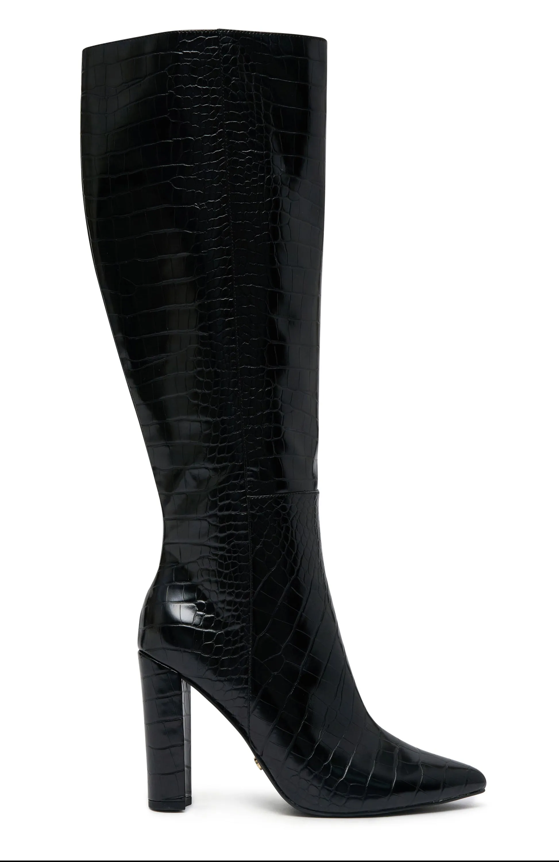 Naomi Knee High Boots Black Croc