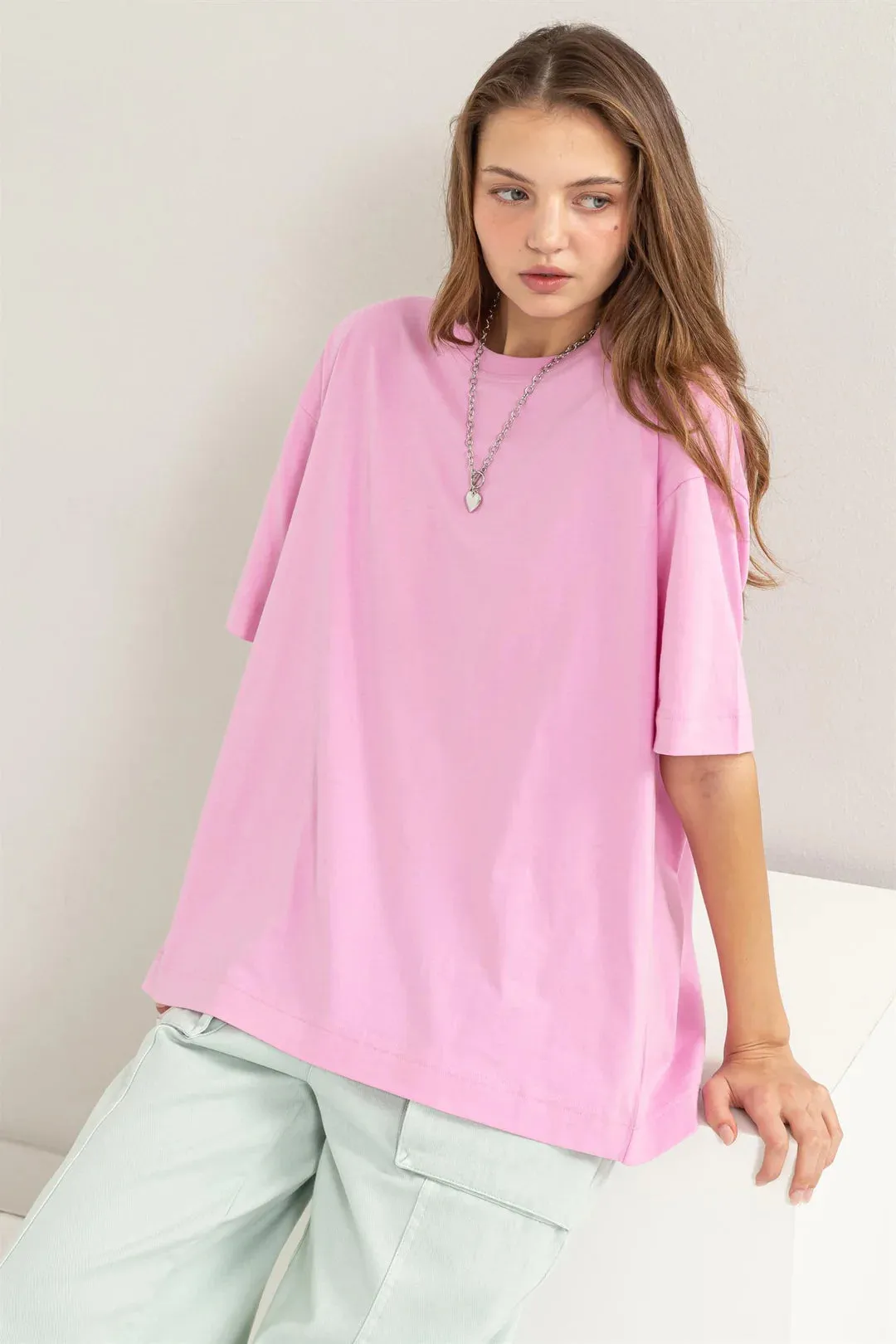 Oversized Tee - Pink