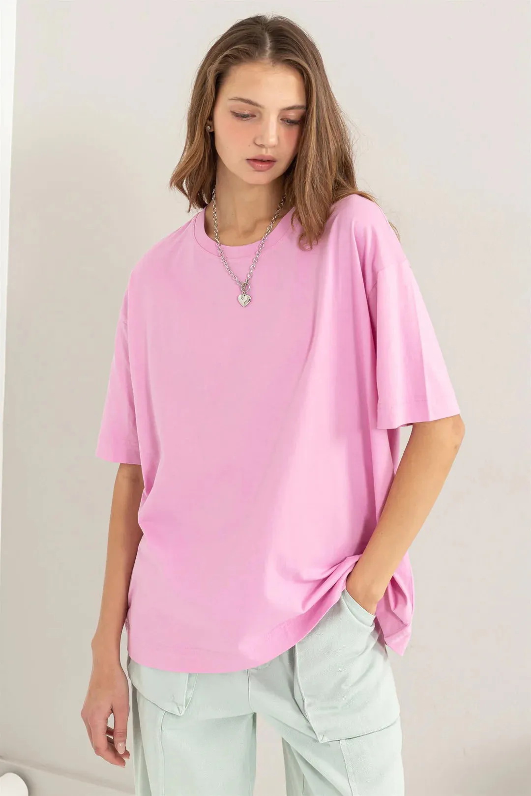 Oversized Tee - Pink