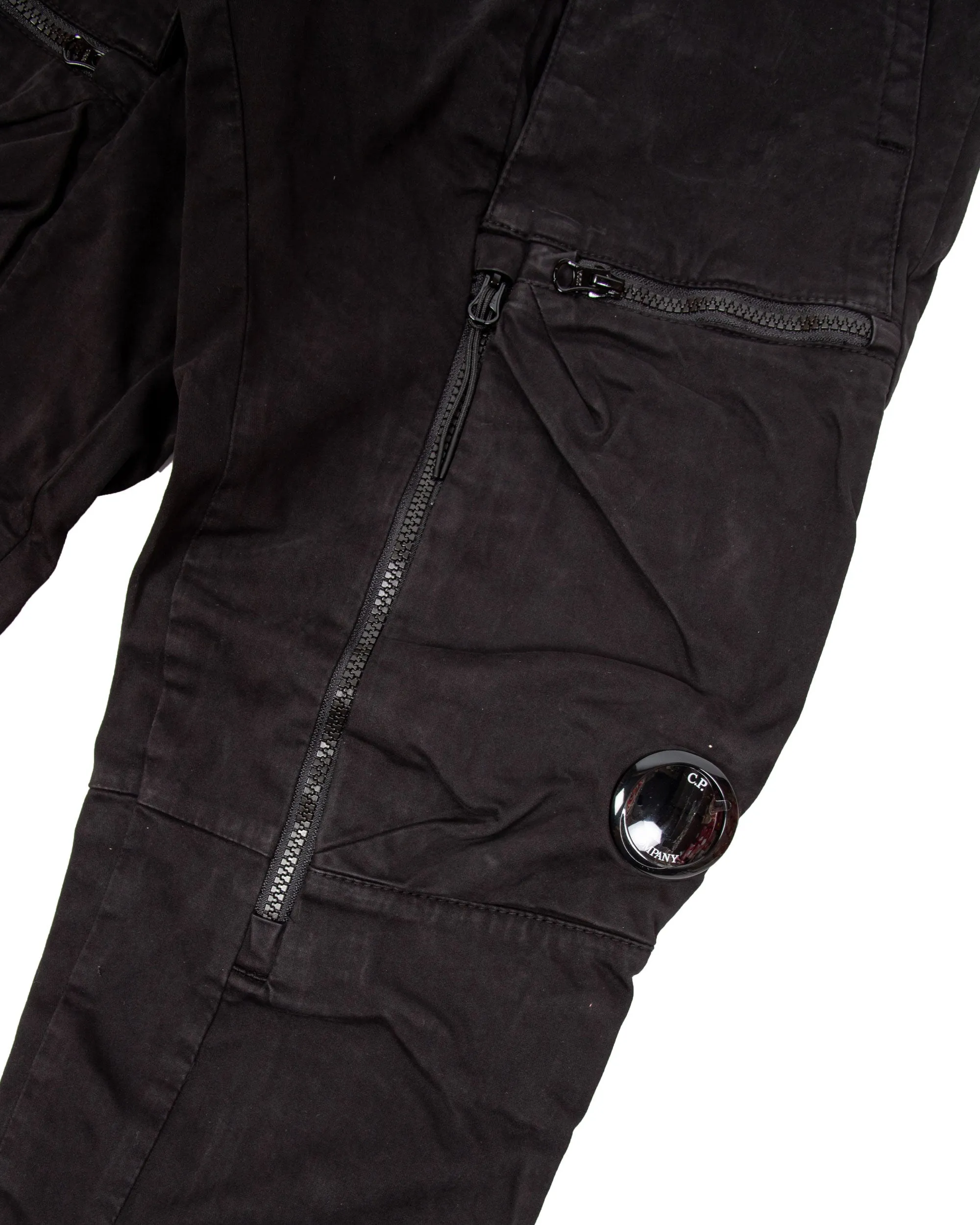 Pantalone CP Company Cargo Satin Nero