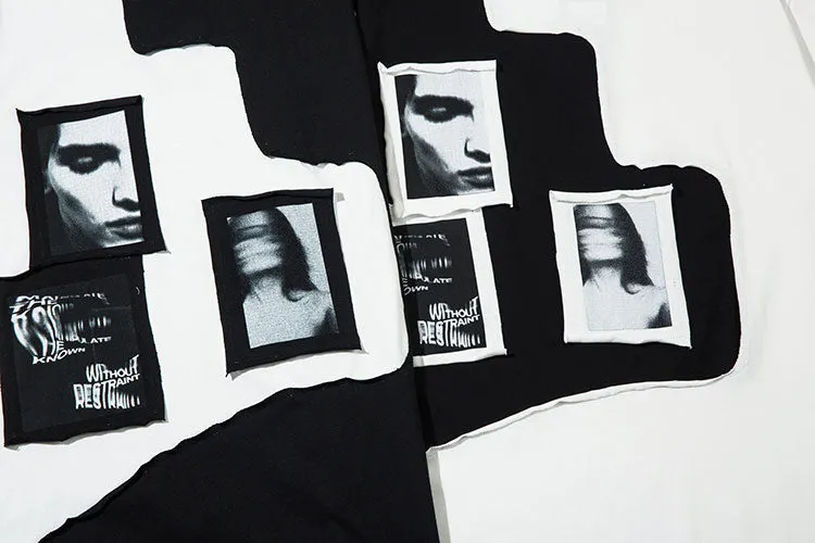 Photo Graphic Patchwork T-Shirt