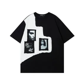 Photo Graphic Patchwork T-Shirt