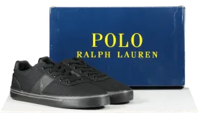 Polo Ralph Lauren Black Fabric Embroidered Logo Trainers BNIB UK 12 EU 46 👞