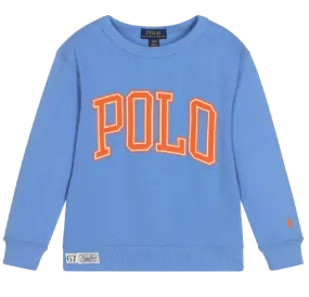 Polo Ralph Lauren Blue / Orange Embroidered Logo Sweatshirt 4 Years