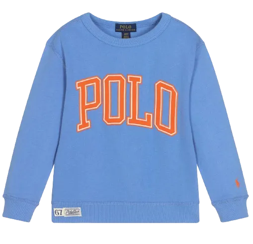 Polo Ralph Lauren Blue / Orange Embroidered Logo Sweatshirt 4 Years