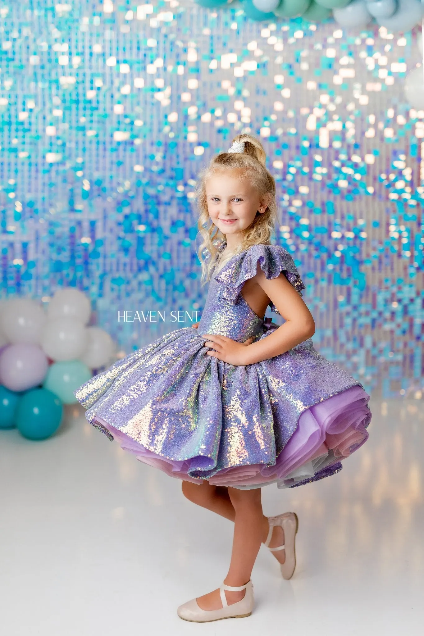 "Mermaid Kisses" Petal Short Length Dress ( 5 Year - Petite 6 Year)