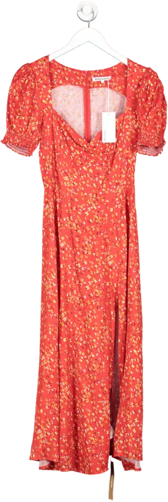 Reformation Red Lacey Dress UK 10