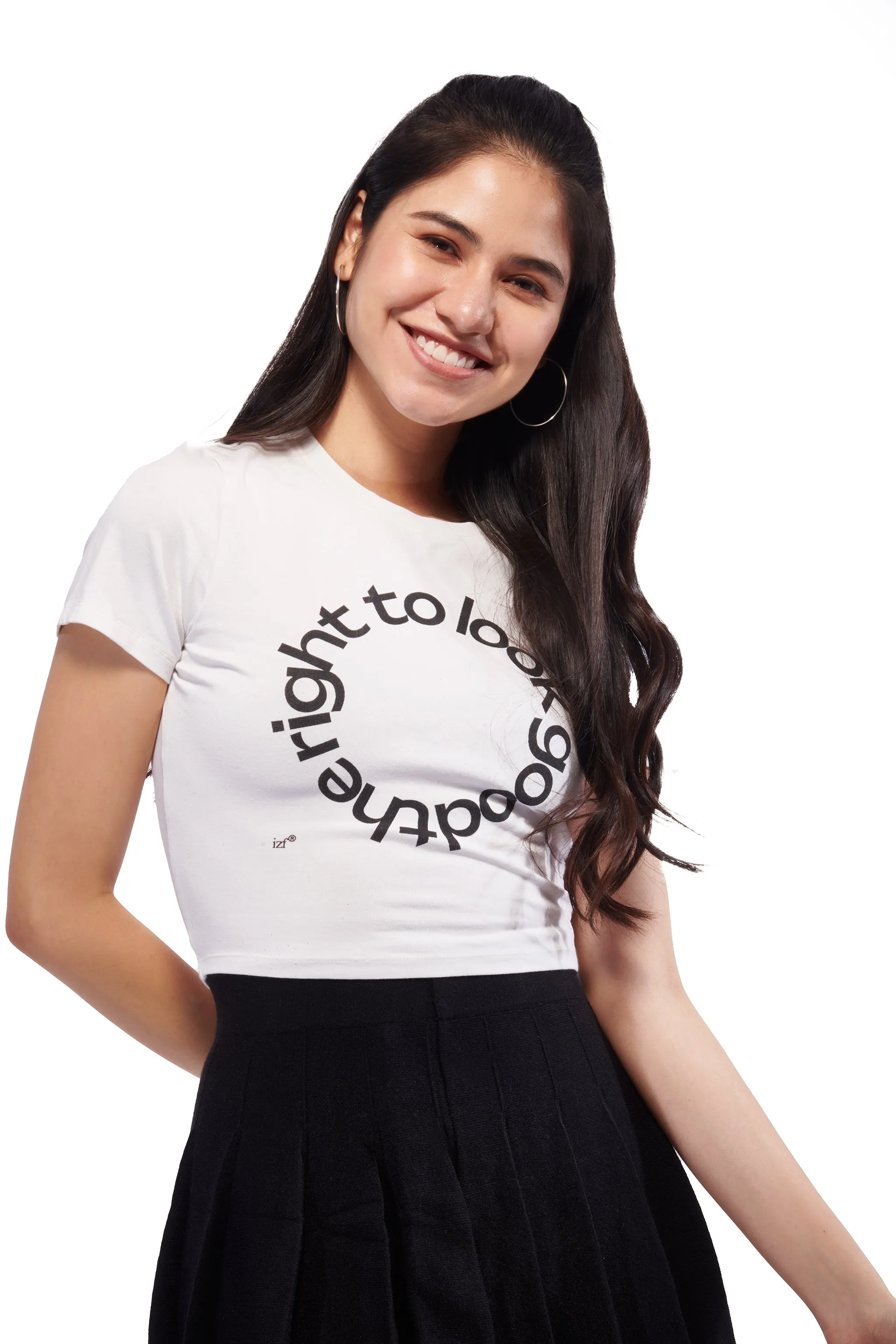 Right To Look Good Graphic Crop Tee