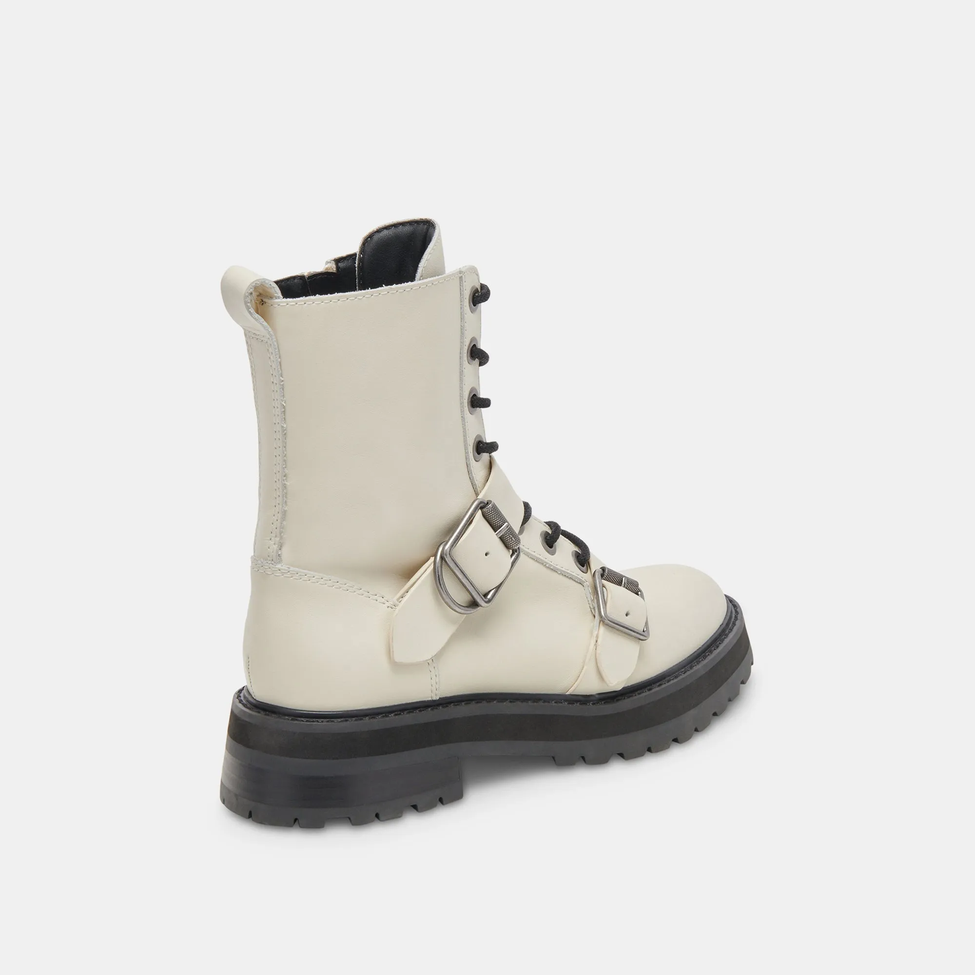 RONSON BOOTS OFF WHITE LEATHER - re:vita