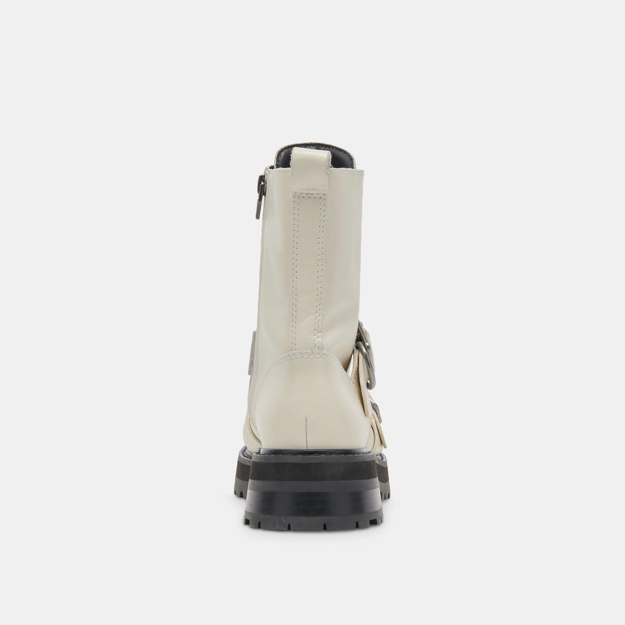 RONSON BOOTS OFF WHITE LEATHER - re:vita