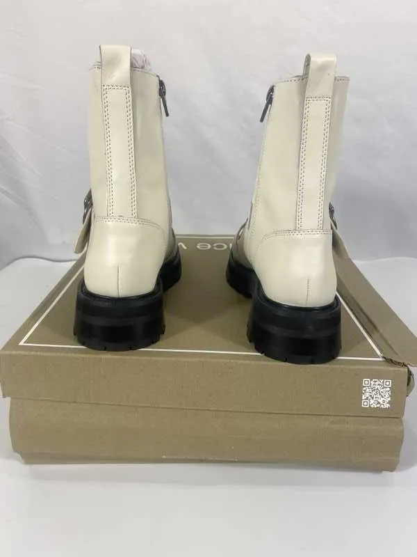 RONSON BOOTS OFF WHITE LEATHER - re:vita